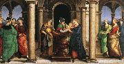 RAFFAELLO Sanzio The Presentation in the Temple (Oddi altar, predella) painting